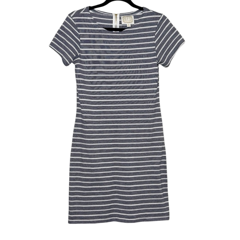 STS Sail to Sable Dress Size Medium Blue White Stripes